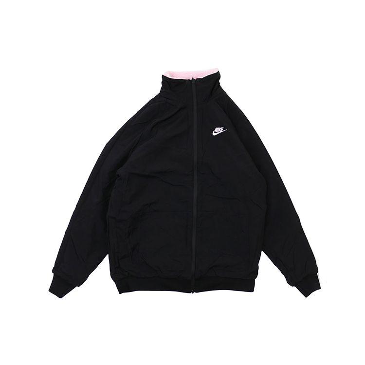 Nike Womens Big Swoosh Reversible Boa Jacket (Asia Sizing) Prism Pink/Black Men Outerwear BQ6546-601