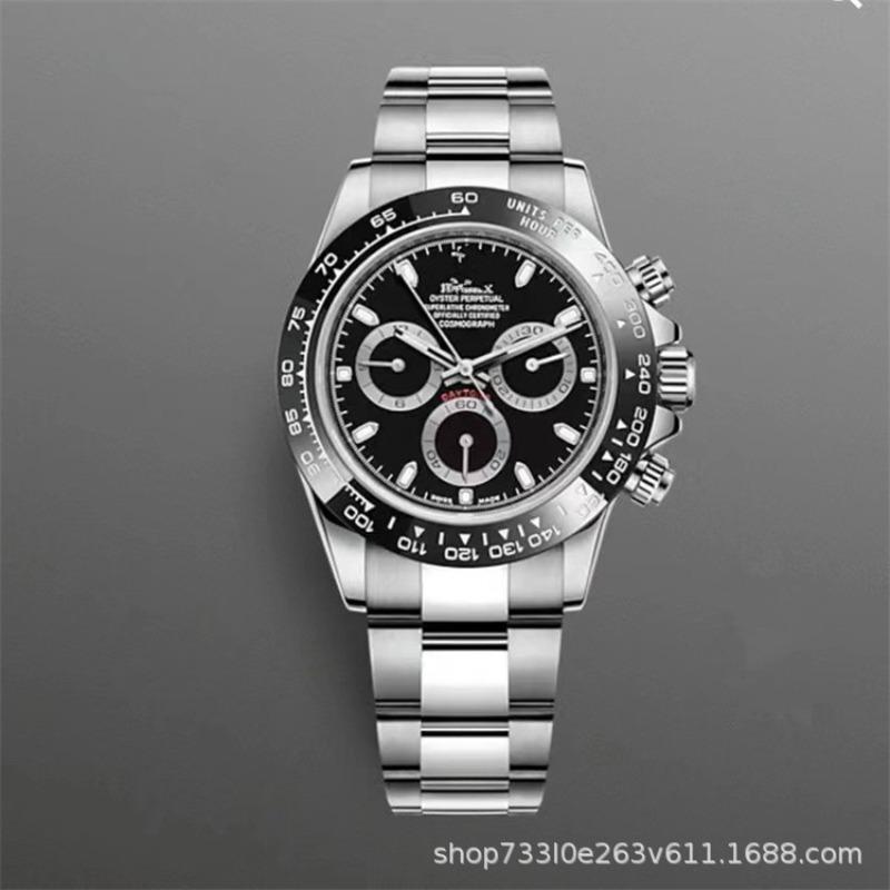 Montre Daytona Di Panda Bleu Glace Homme Montre Mécanique Entièrement Automatique Trois Compteurs Six Aiguilles Multifonctionnel Danny Road Chronographe