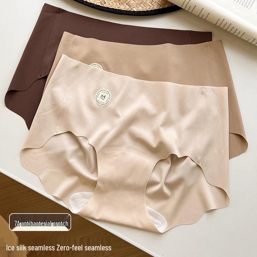 Milk Skin Seamless Antibacterial Hip-Hugging Panties with Extended Crotch, No Pinch, Middle Waist Peach Butt Design for Women