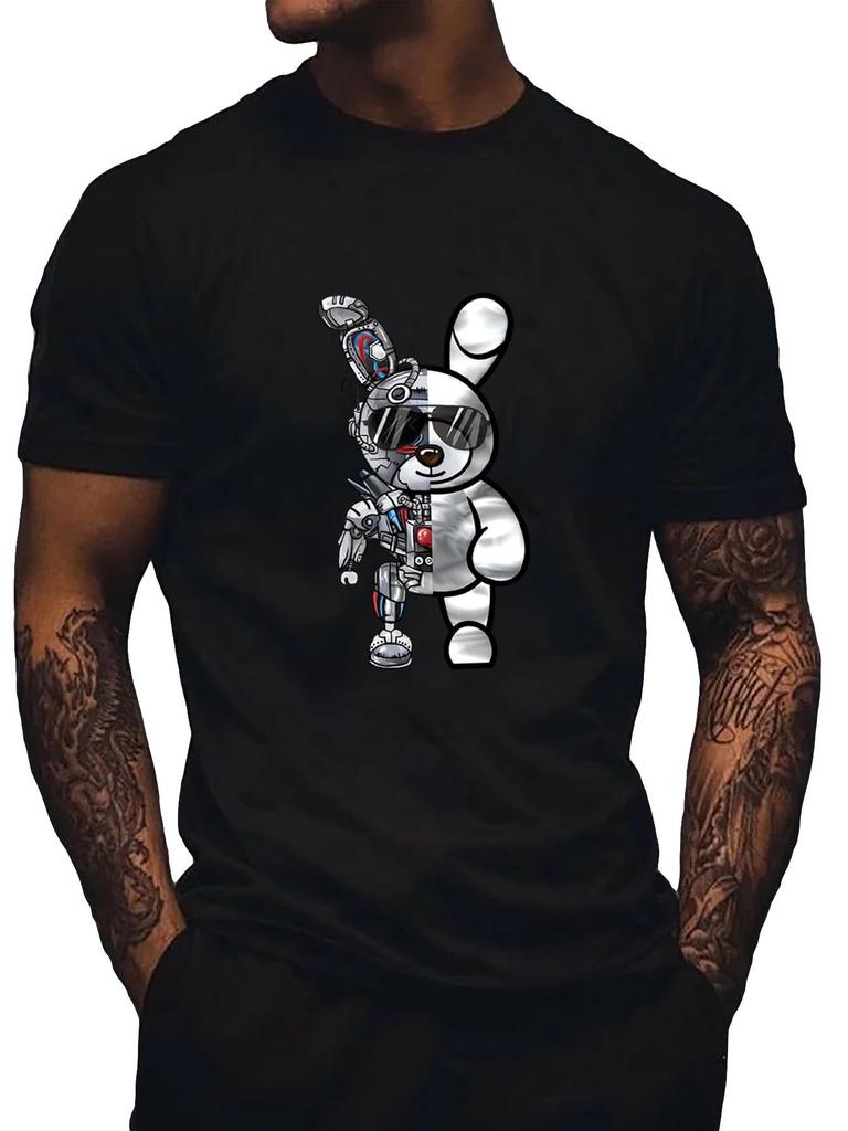 2025 Nouveau T-shirt Sport Homme Manches Courtes Imprimé Palmier Chemise Décontractée Rétro Hawaï Printemps Été Plage T Manches Courtes Large