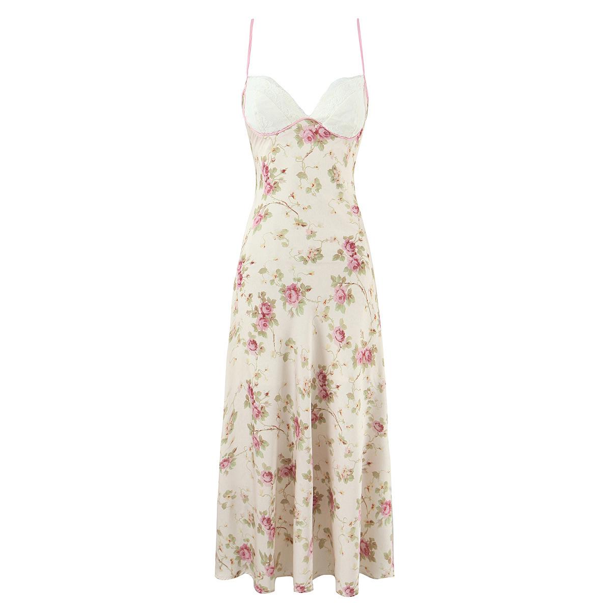 

2025 Autumn Lace Patchwork Peony Camisole Dress for Women Medium