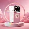 Fashion Rose Pink Gold Phone Case Glass S26 Ultra Case S25 Ultra Case for Samsung Galaxy S26 S25 S24 S23 S22 FE,Ultra,Plus
