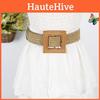 Waist Weave Rope Round Buckle Square Buckle Women Single Loop Waist Gift Belt
