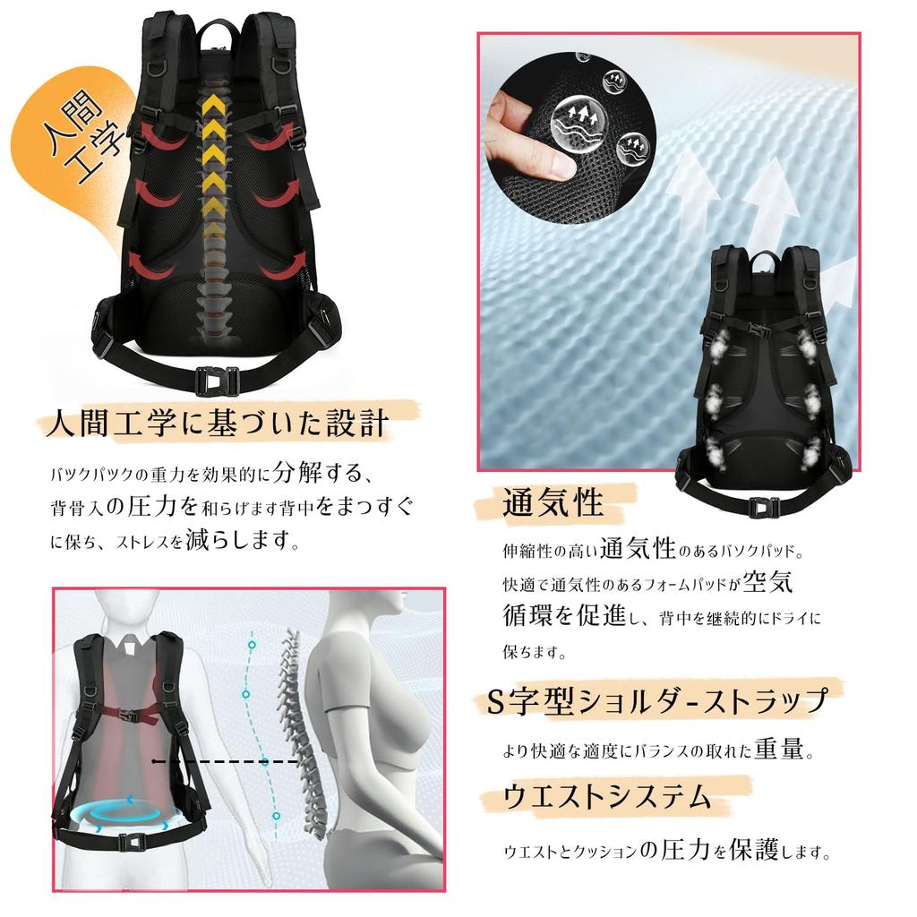 [VENDAGO] Mountaineering Backpack, Large Capacity Backpack, Disaster Prevention Backpack, Disaster Prevention Bag, Mountaineering Backpack, Outdoor,