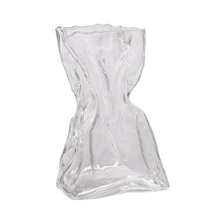 European Style Transparent Glass Vase for Creative Flower Arrangements - High-End Décor for Living Room or Desktop.