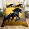 Galloping Horse Bedding Set Horse Duvet Cover Twin Full Queen King Farmhouse Animals Comforter Cover for Kids Girls Teens Room