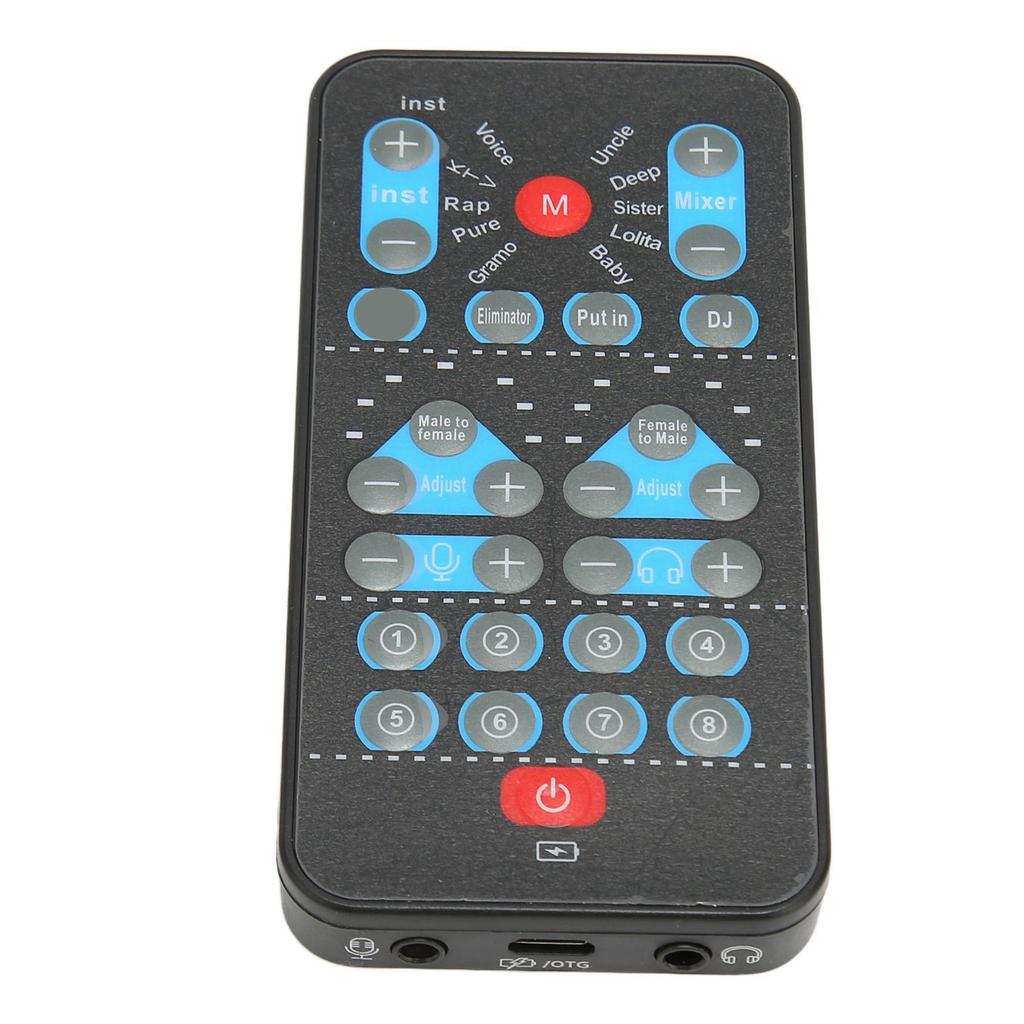 Mini Voice Changer Support Multi Languages Sound Card Voice Changer with 8 Sound Effects for Mobile 