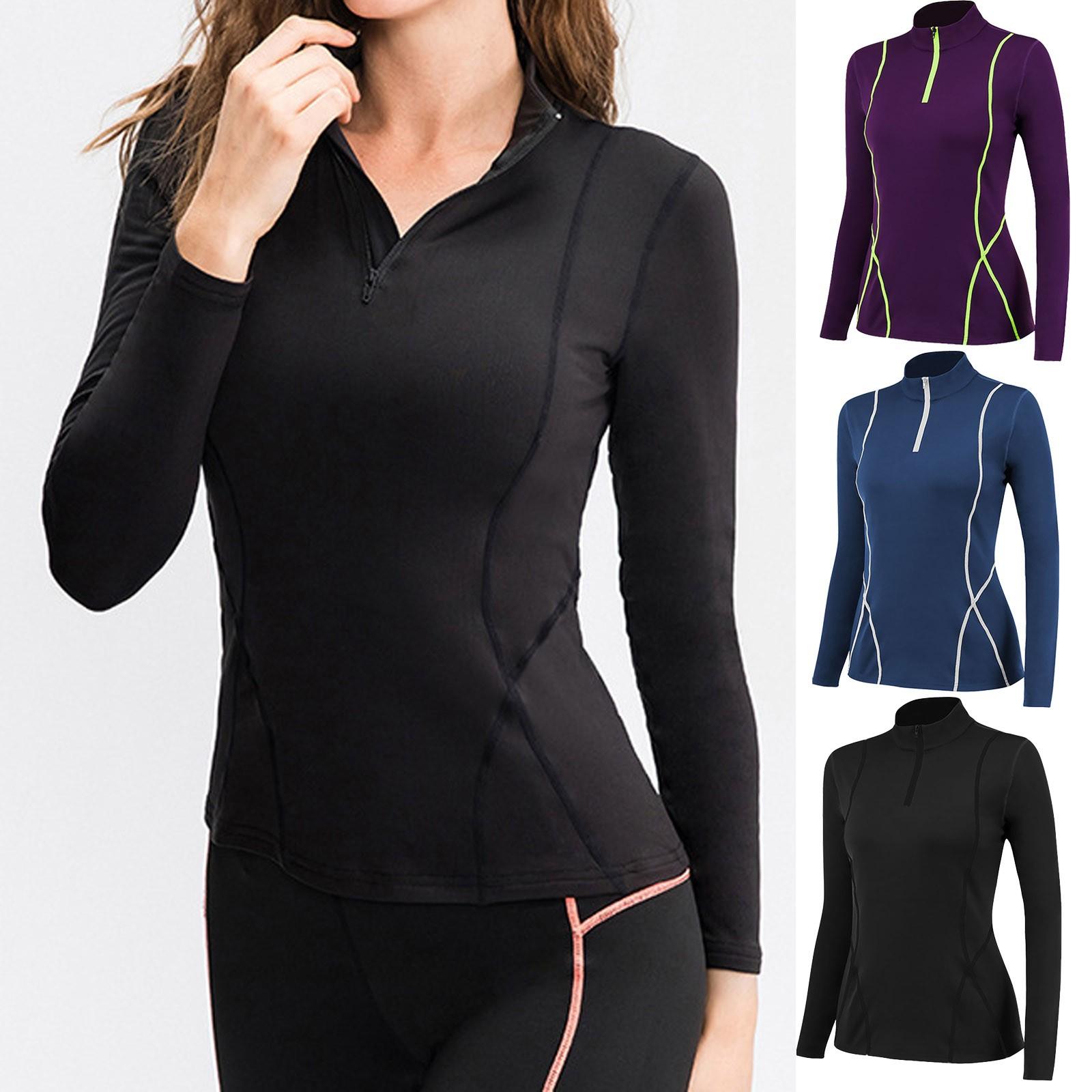 

Модная женская спортивная одежда для йоги, фитнеса, бега, тонкая блузка с длинным рукавом