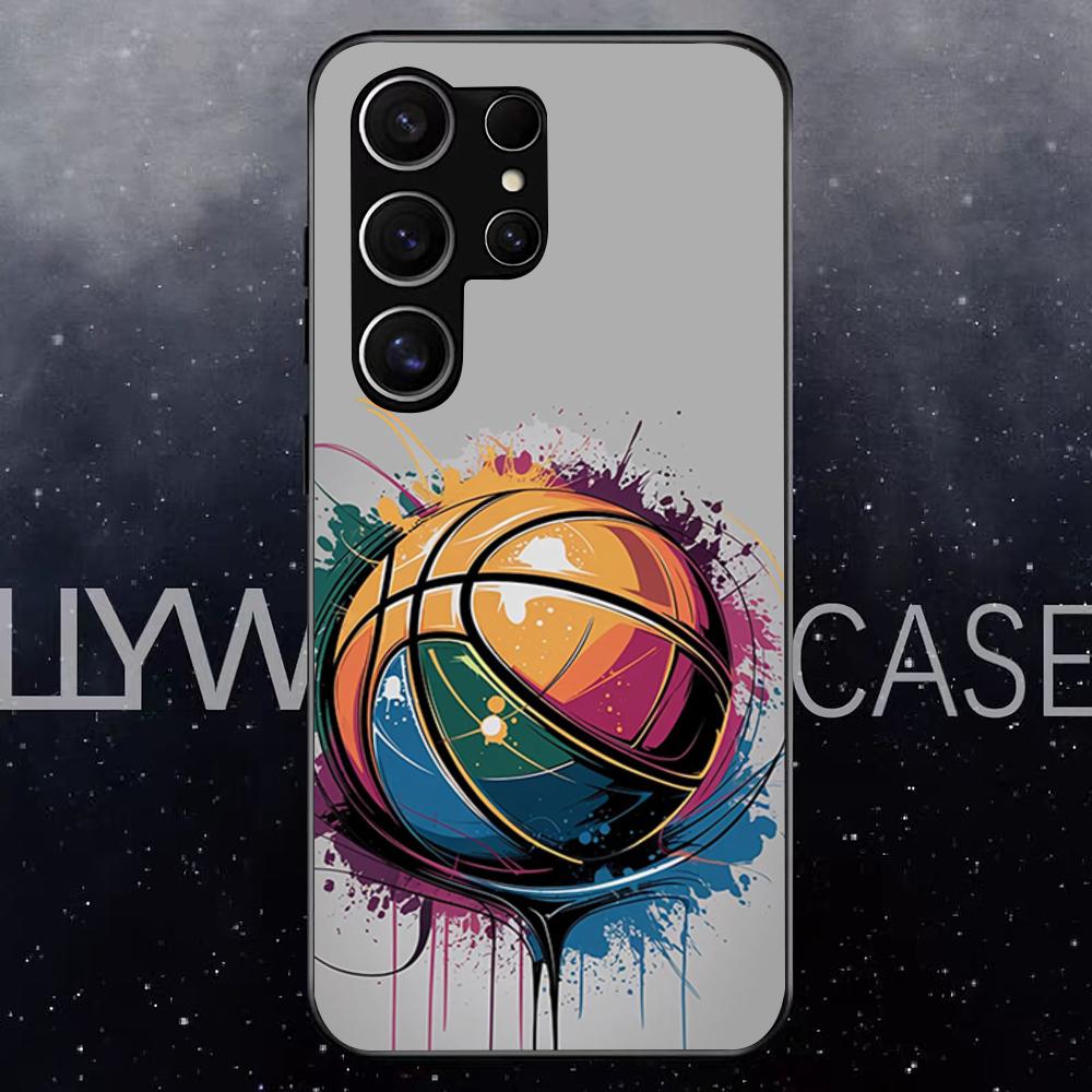 Basket Basketball Phone Case For Samsung S25 Edge Ultra S23 S22 S21 S20 Ultra Plus S24 Fe A54 A53 A25 Glass Cover