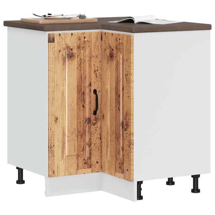 VidaXL Kalmar Corner Kitchen Cabinet Old Wood Engineered Wood 853515