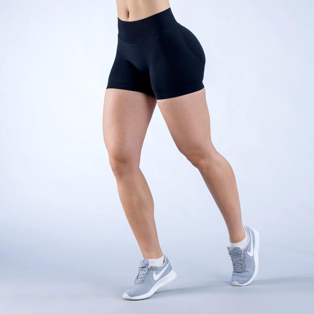 Seamless Waist Yoga High Waist Butt Lifting Compression Sports Bra Shorts Leggings Set Women Running Training Outfit