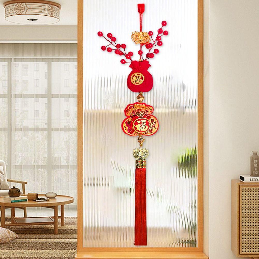 Reusable New Year Ornaments Traditional Spring Festival Pendant Hanging Decoration  Living Room
