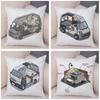 Față de pernă de camping cu desene animate Decorație de călătorie Husă de pernă pentru mașină Față de pernă potrivită pentru canapea acasă camera copiilor