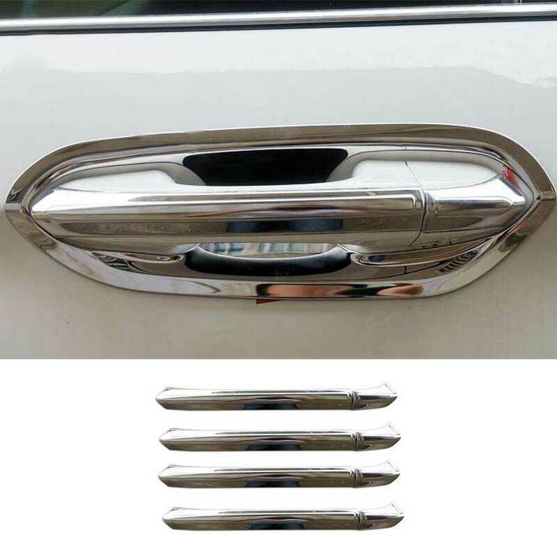 Chrome Steel Sports Side Smart Door Handle Cover Trim For Ford Edge 2015-