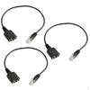 3 Pieces Dual 3.5mm Female To RJ9 Male Plug Headset Phone Audio Adapter Cable