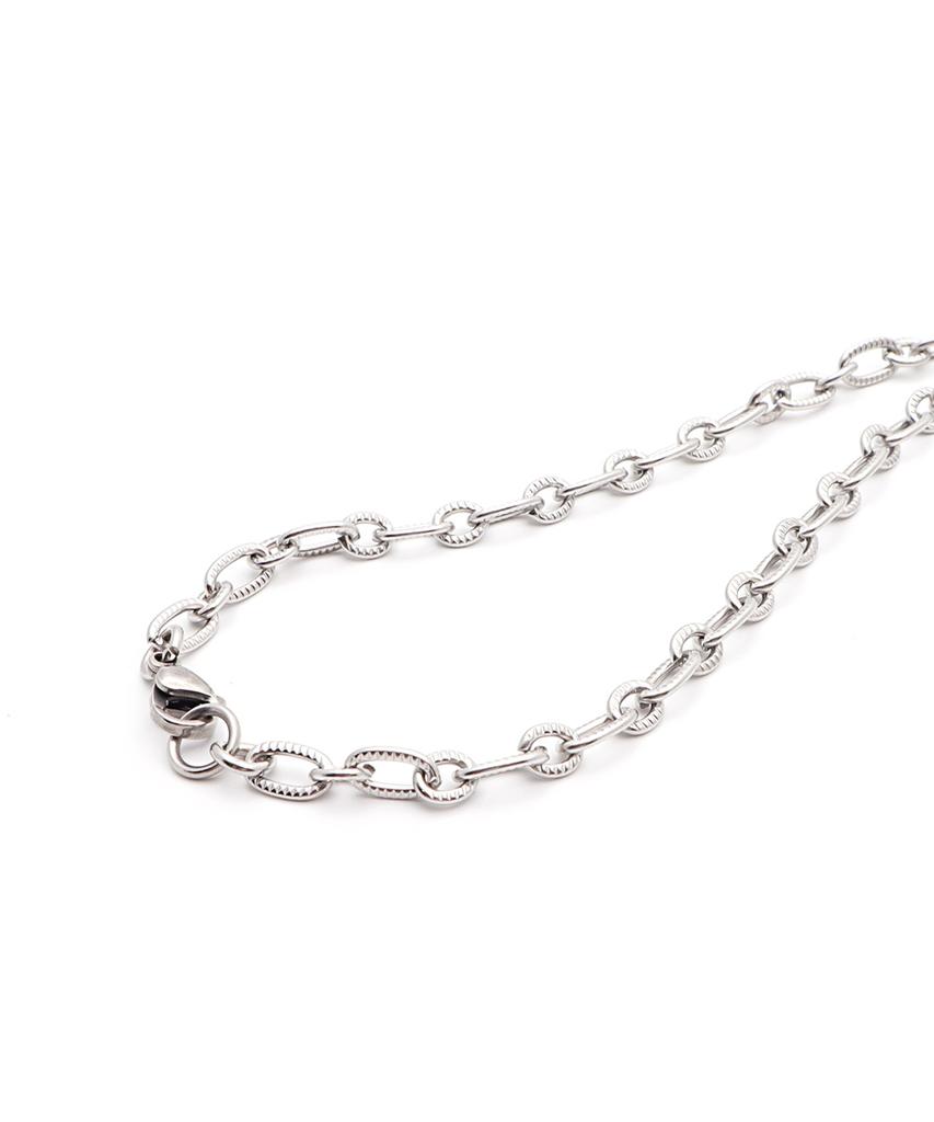 Polalita Surgical Black Heart Chain Necklace (Plt-Nl-041_Sv)