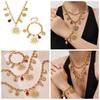 Spiral Sun & Bear Zirconia Multi-Pendant Necklace & Bracelet Set