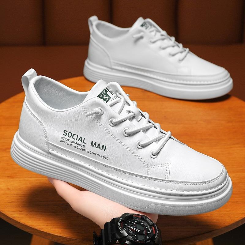 Spring men's shoes new breathable thin shoes men's versatile waterproof leather shoes sports and leisure board shoes trendy shoes
