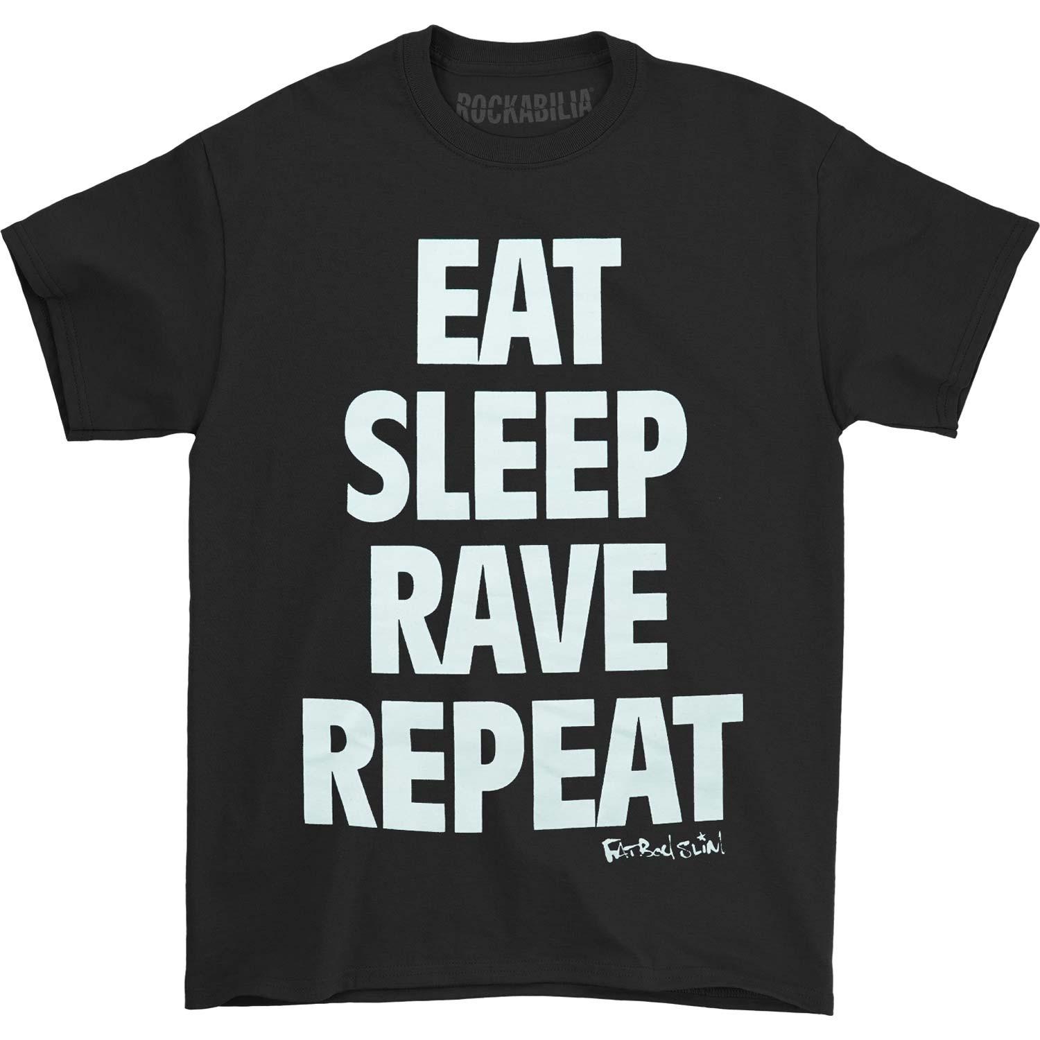 Men s Fatboy Slim Eat Sleep T-shirt XX-Large Black L