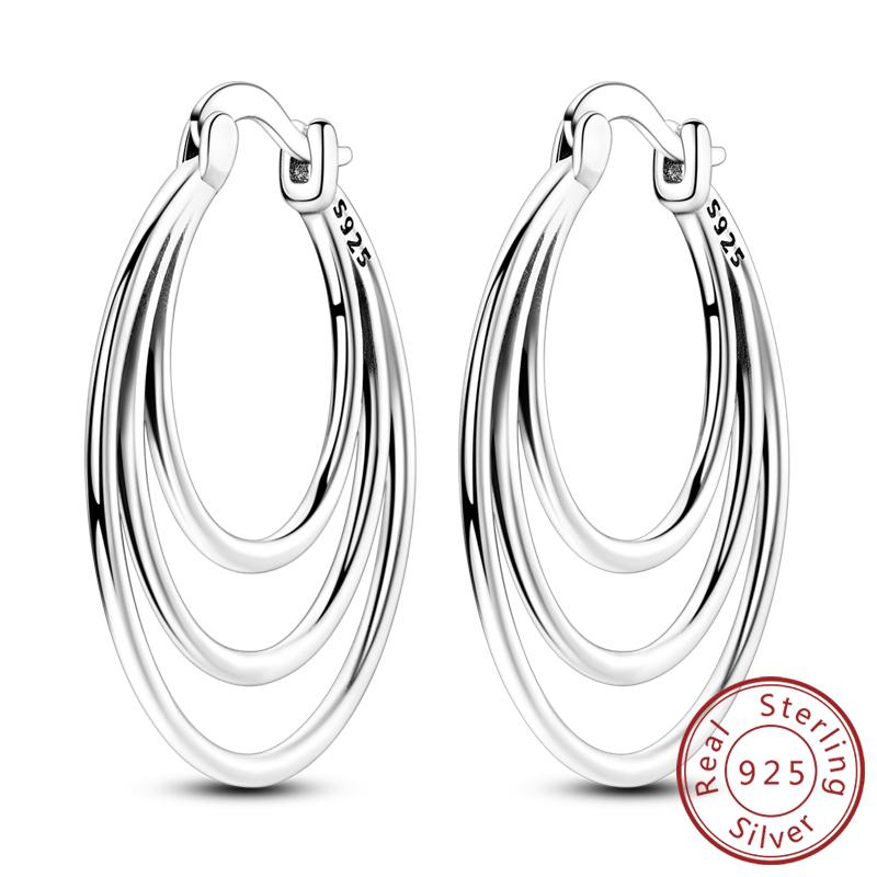 925 Silver Earrings Starry Pearl Devil Eye Simple Drop Stud Hoop Earrings for Women Girl Fashion Jewery Accessories