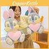 Adorable Plush Sleeping Bunny Pillow Stuffed Toy With Long Ears For Cozy Cuddling