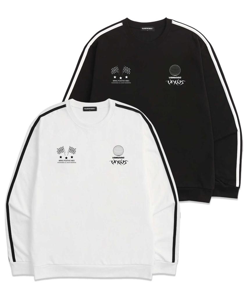 VANNWORKS Street Sleeve Tape Sweatshirt (Vls0097) White