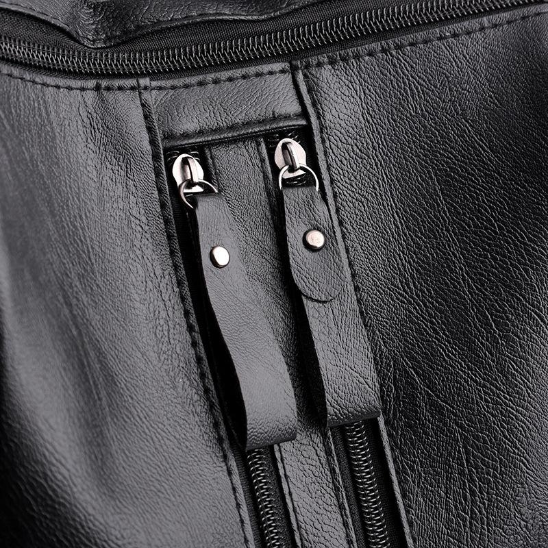 Women’s PU Leather Backpack Purse Convertible Shoulder Bag Fashion Travel Daypack Large Capacity Casual School Backpack with Double Zipper