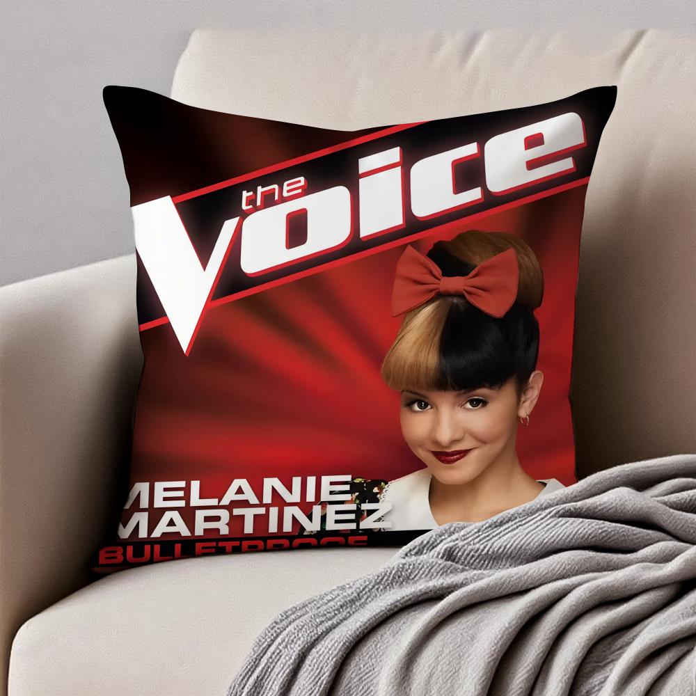 Singer MMelanie Martinez Cushion Cover Pillowcase Antidustmite Invisible Zipper Short Plush Sofa Cushion