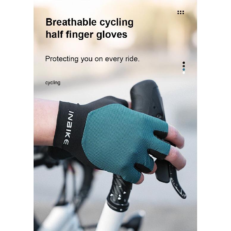 INBIKE 2025 Sommer Fahrradhandschuhe für Herren Stoßdämpfend Gepolstert Atmungsaktiv Fahrradhandschuhe MTB Rennrad Mountainbike Fahrhandschuhe