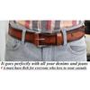 Full Grain Genuine Leather Belt for Men | Belt for men leather | Casual Belt | Jeans Belt |Adjustable Free size fits 28-40 inches | Gift Box included