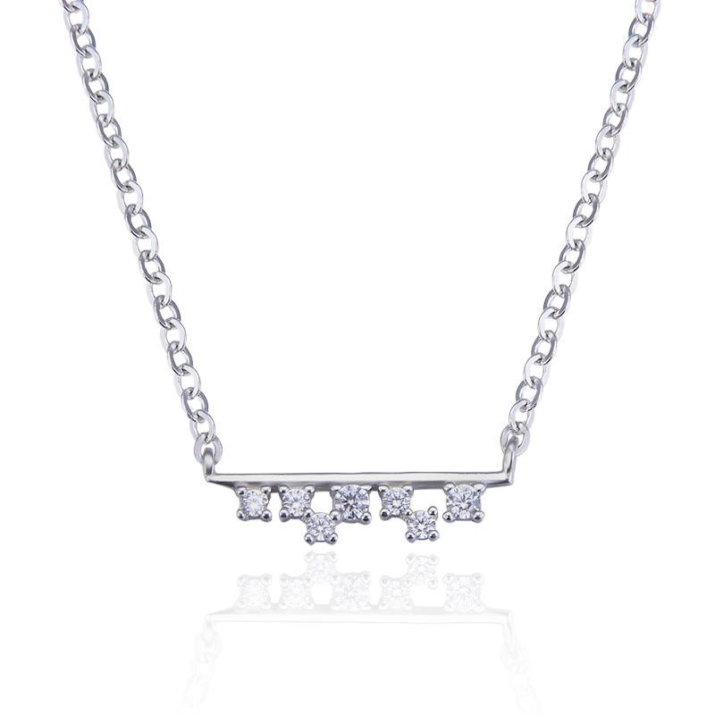 Lindon 925 Sterling Silver Classic Women Necklace Pendant Zircon Fashion Gift