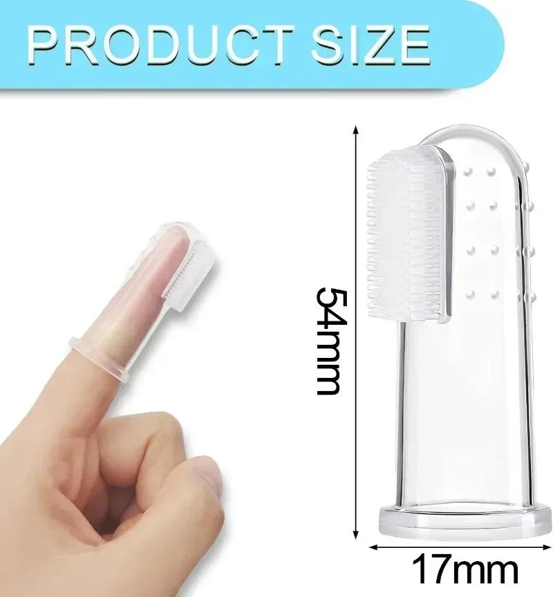 Soft Silicone Pet Finger Cots Toothbrushes Dog Brush Bad Breath Teeth Care Cleaning Tool Cat Scrub Pet Tooth Cleaner Supplies