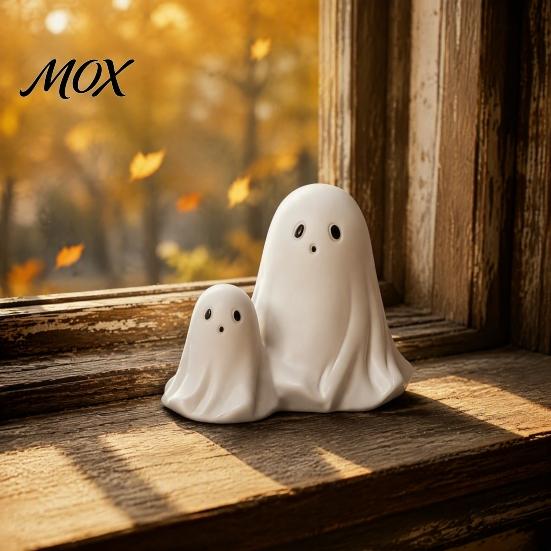 Halloween Party Supplies Ghost Gnome Figurines, Resin Tabletop Decoration, Cute Indoor Outdoor Holiday Decor Statue, Decorative Ornaments for