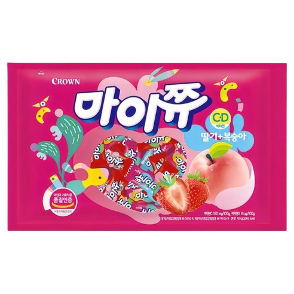 [Crown] MyChew Korean Fruit Chewy Candy 5 Flavors 284g-720g