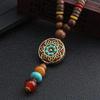 Vintage Nepál Dlouhá Buddhistická Mala Dřevěný Korálkový Přívěsek & Náhrdelník Etnický Bohemian Boho Buddha Šťastné Šperky pro Ženy Muže