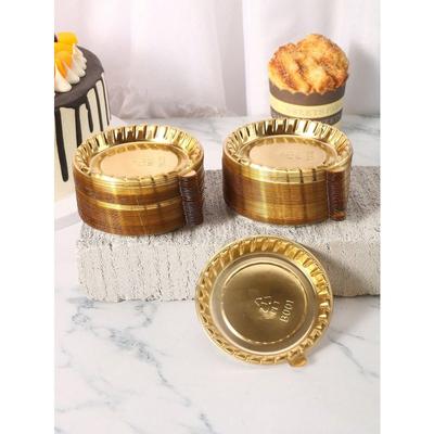 Mini Vassoi per Dolci e Dessert in Plastica con Base Metallica, Adatti per Decorazione Torte e Feste