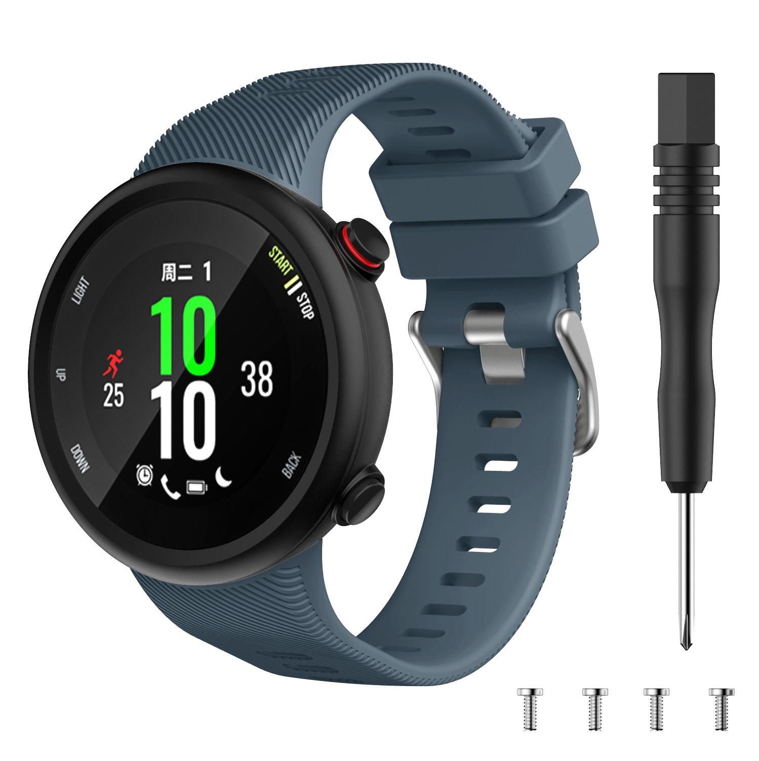 

Новый силиконовый ремешок для смарт-часов Garmin Forerunner 45 45s Sport Wristband с инструментом для Garmin Swim 2 Bracelet Accessories For Forerunner 45 темно-синий