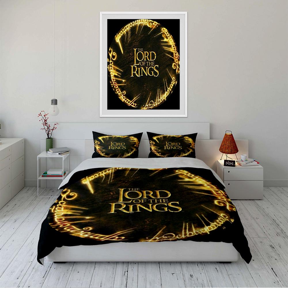 Lord of the Rings Bedding Set Design Bedding set (1 duvet cover, 2 pillowcases, duvet not included)