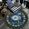 Ocean Life Glass Round Area Rug Under Office Chairs Bedroom Living Room Home Decor