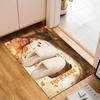1PC Custom Name Autumnal Quokka Theme Floor Mat Ideal for Living Room, Game Rooms, Office, Bedroom Floor Mat Playful Design