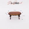 moin moin Miniature Furniture Scale Dollhouse Coffee Center Sofa Coffee Table Desk Wood Brown Simple Wooden Claw Feet 2311mini36 1/12