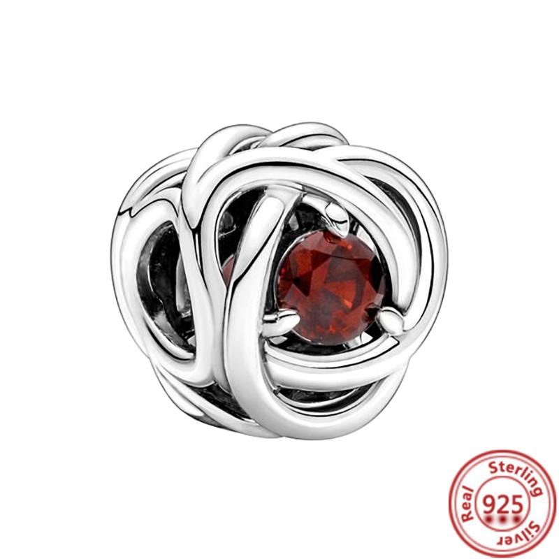 Нові 12 сузір'їв місяць колір вічність коло шарм Fit оригінальні шарми браслет з бісеру 925 срібло DIY ювелірні вироби