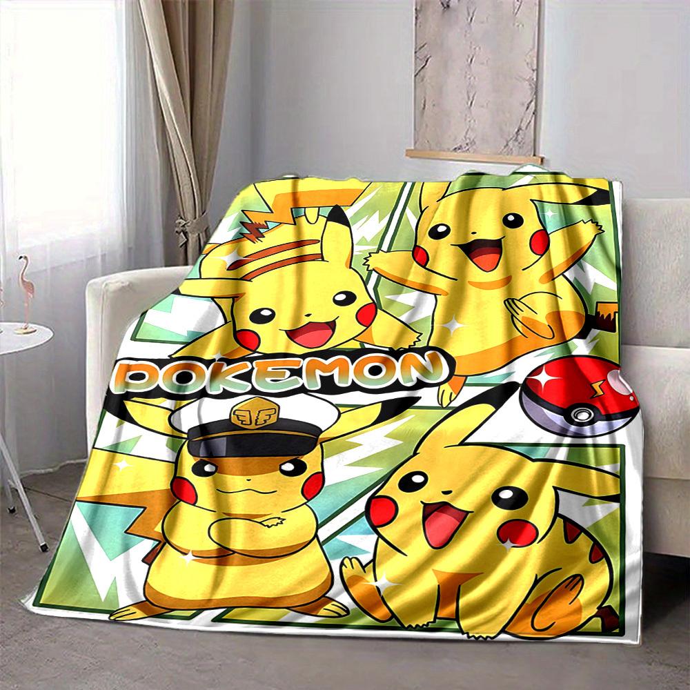 1pc , Pokémon Blanket Lightweight Flannel Blanket Throw Blanket For Sofa, Bed, Travel, Camping, Livingroom, Office, Couch