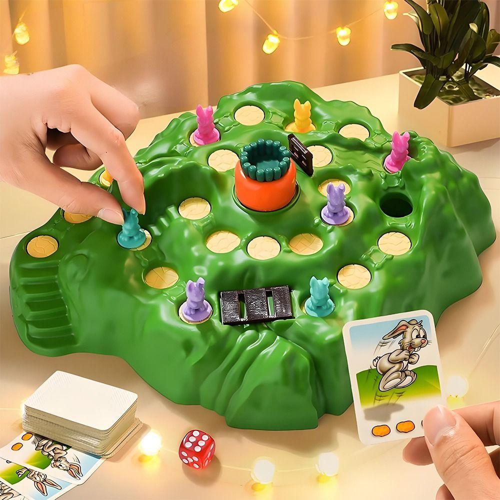 Plastic Carrot Rabbit Trap Table Board Game Multicolor Interactive Toy Challenge Game  Party Games