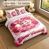 Easter Bunny Theme Personalized 3Pcs Bedding Set Custom Text & Name 1 Sheet 2 Pillowcases Household Bedding 1pc