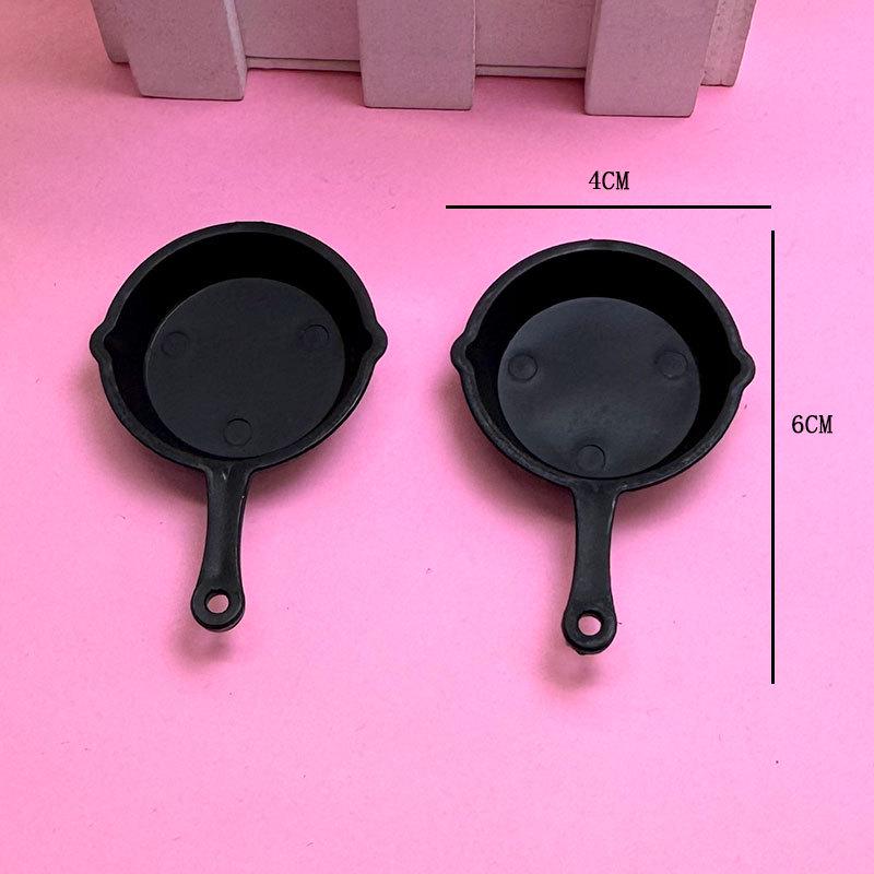 

Миниатюрный набор для кукольного домика с едой: Креативные аксессуары для обеденной тарелки и сковороды