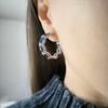 Silver Earrings with Natural Sapphire 12.763ct, Cubic Zirconia (2202660)