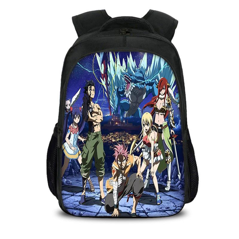 Fairy Tail Double Layered Backpack Boys and Girls Best Gift Stationery Sport Travel Large Capacity Bookbag