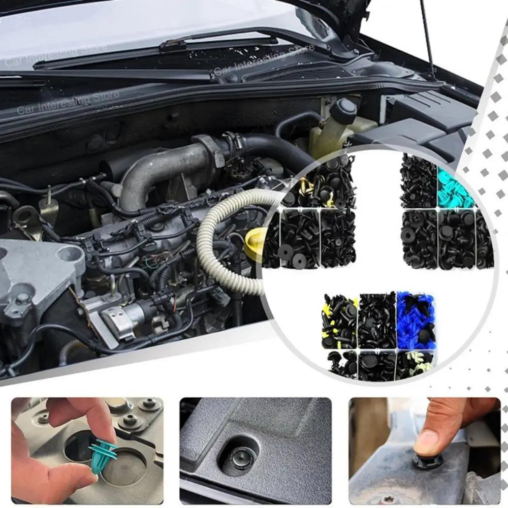 820/925Pcs Car Buckle Boxed Kit Bumper Screw Repair Rivet Fastener Auto Pry Tools For Universal Car Interior Body Parts Set