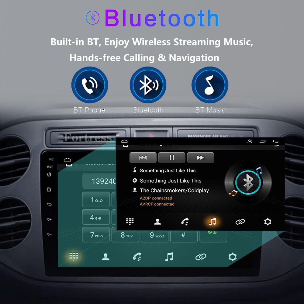 Fortress 9"Car Android 12 For VW Volkswagen Tiguan 1 NF 2006-2016 2Din Car Radio Multimedia Video Player GPS Stereo Navi CarPlay